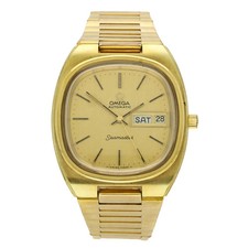 Pre-Owned Vintage Omega Seamaster 166.0213 Gold-Plated TV Dial Watch