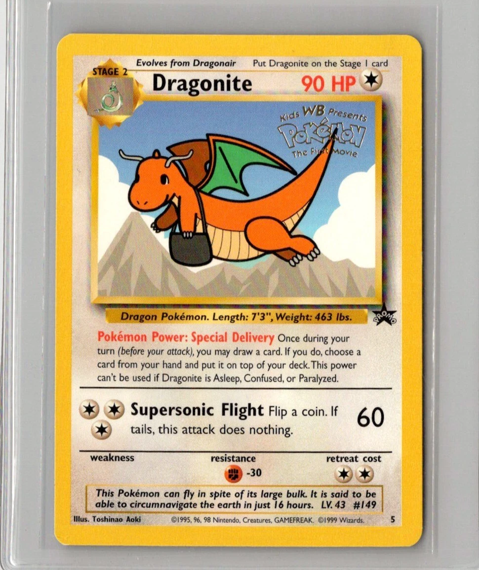 Deal for Dragonite 5 - Pokemon TCG Wizards Black Star Promo Card (WB) LP
