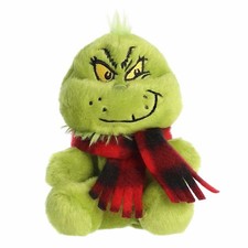 Aurora Whimsical Dr. Seuss Grinch with Scarf Palm Pals Stuffed Animal Plush - 5"