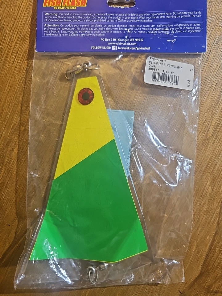 Big Al's UV Ultra Violet Yakima Bait No Drag Fish Flasher In Duck Pattern - Image 3 of 4