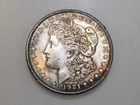 1921-D MORGAN SILVER DOLLAR TONED
