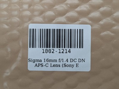 Sigma 16mm f/1.4 DC DN Contemporary Lens for Sony E Mount (APS-C 017)