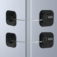 2 Pack Heavy Duty Combination Fridge Lock - Child/Baby Proofing Lock for Cabinet