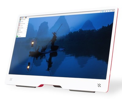 Raspberry Pi Monitor, 15,6'', rot/weiß