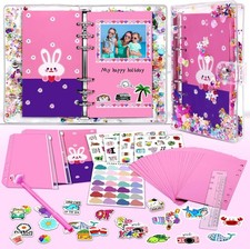 DIY Journal Kit for Girls, 6-13 Years Old - Kids 10.5 x 14.8 cm, transparent
