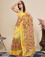Ethnic Party Wear Sari Wedding Designer Pakistani Womens Bollywood Saree Blouse