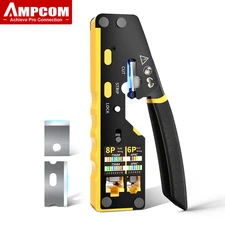 rj45 pass through tool crimp network crimper kit ethernet RJ11 Cat5E 6 UTP STP 