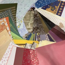 Lot 63 Scrapbook Paper 12 x 12 Assorted Mixed Patterns Cardmaking Craft Supply