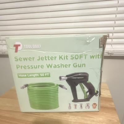 #ad Tool Daily Sewer Jetter Kit 50FT Pressure Washer Gun for Pressure Washer $125.00