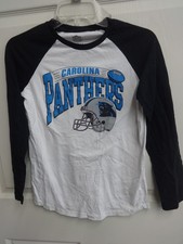 Vintage NFL Team Carolina Panthers Football Long Sleeve Shirt Youth XL 14/16 