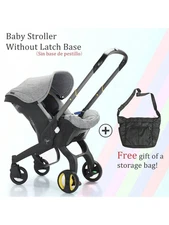 4-in-1 Baby Stroller Pram, High Landscape Foldable Newborn Carriage
