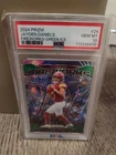 🔥🔥2024 Panini Prizm - Fireworks Jayden Daniels #24 Green Ice Prizm (RC) PSA 10