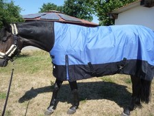 *1200 Denier WINTEROUTDOORDECKE  HIGHNECK*125 cm  Rauchblau 300 gr.Füllung