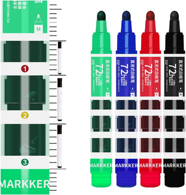 Dry Erase Markers,4 Assorted Colors Whiteboard Markers,Long Lasting Low Odor Whi
