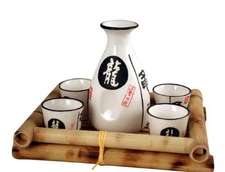 Glazed Ceramic 5 Pcs Japanese Sake Set