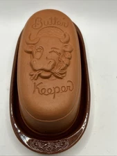 Vintage Gourmet Topf Terra Cotta Butter Dish USA