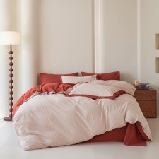 Striped Duvet Cover Queen 100 Washed Cotton Neutral Pinstripe Duvet Cover 3 ...