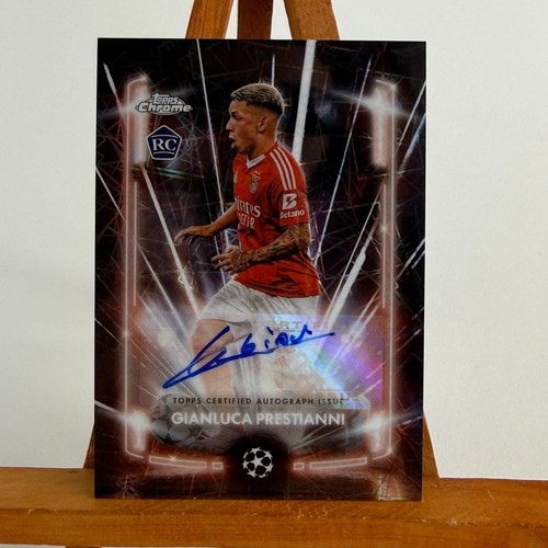 2024-25 Topps Chrome GIANLUCA PRESTIANNI RC Auto Black Lazer Ref. #BLA-GP