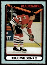 1990-91 O-Pee-Chee Box Bottoms Doug Wilson Chicago Blackhawks #N