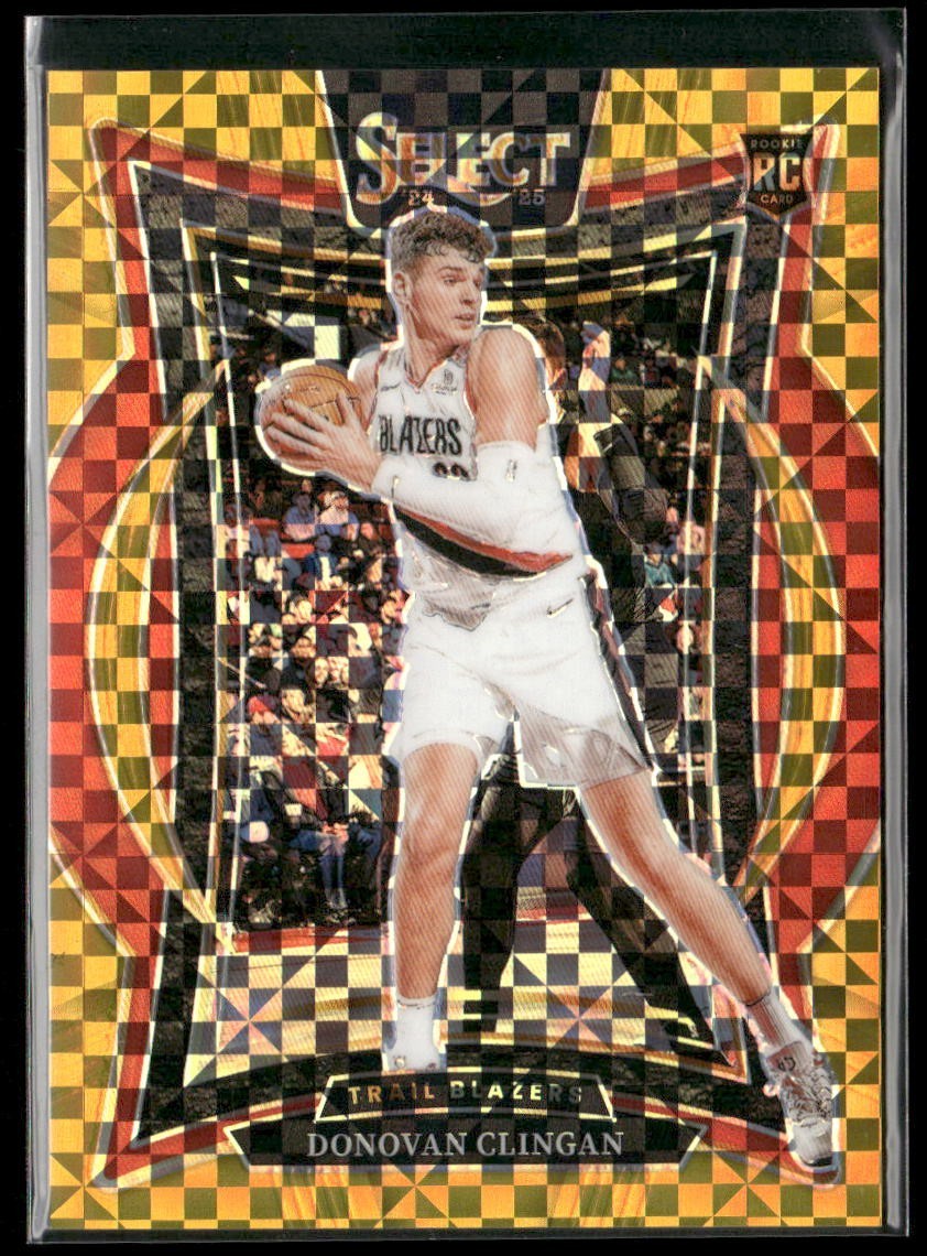 2024-25 Panini Select Basketball Concourse Donovan Clingan RC Gold Prizm /10