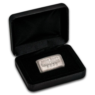 #ad Engelhard Revived 3 oz Pure Silver Cast Bar With Case and COA $279.99
