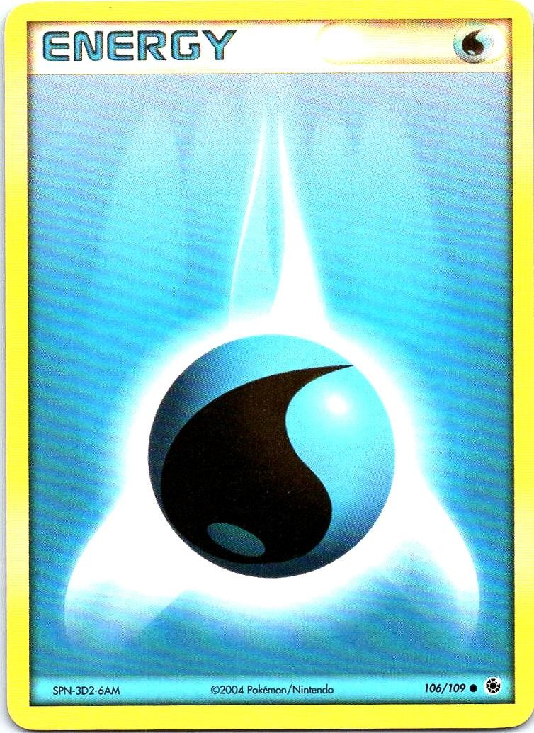 Water Energy 106/109 Common Ruby & Sapphire Pokemon Near Mint