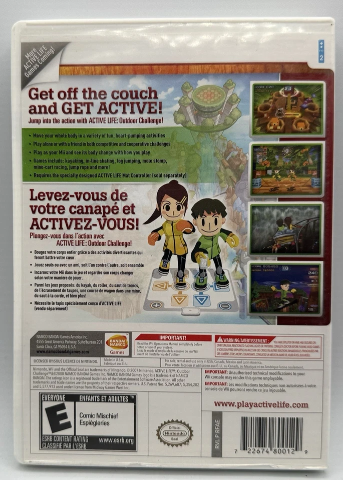 Active Life Outdoor Challenge Nintendo Wii Complete in Box 2007 - Image 2 of 3