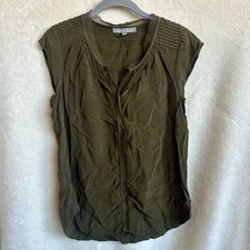 daniel rainn Womens 100% Silk Olive Green Pin...