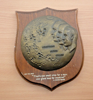 APOLLO 11 Plakette ''One small step'' OOAK Armstrong Handgefertigt ca. 22x18cm TOP
