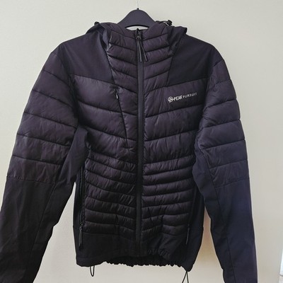 Peak Pursuit Padded Hooded Jacket Coat Rainproof Black Mens Small VGC