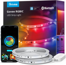 Govee 100ft RGBIC LED Strip Lights, Smart LED Lights for Bedroom, Bluetooth LED
