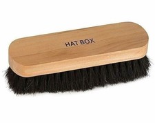Shoe Shine Brush Polish 100 Horsehair with Ergonomic Natural Wood Handle