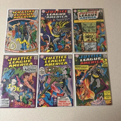 Justice League Of America Vintage DC Comic Book Lot Of 6 Hot Issues.