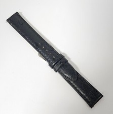 16mm Black Ostrich Watch Band - USA