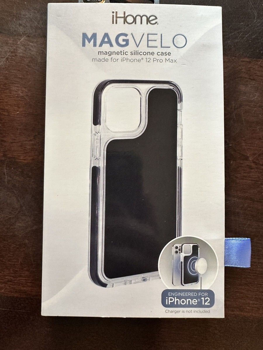 iHome Magnetic Silicone Velo Case For iPhone 12 Pro Max, Black