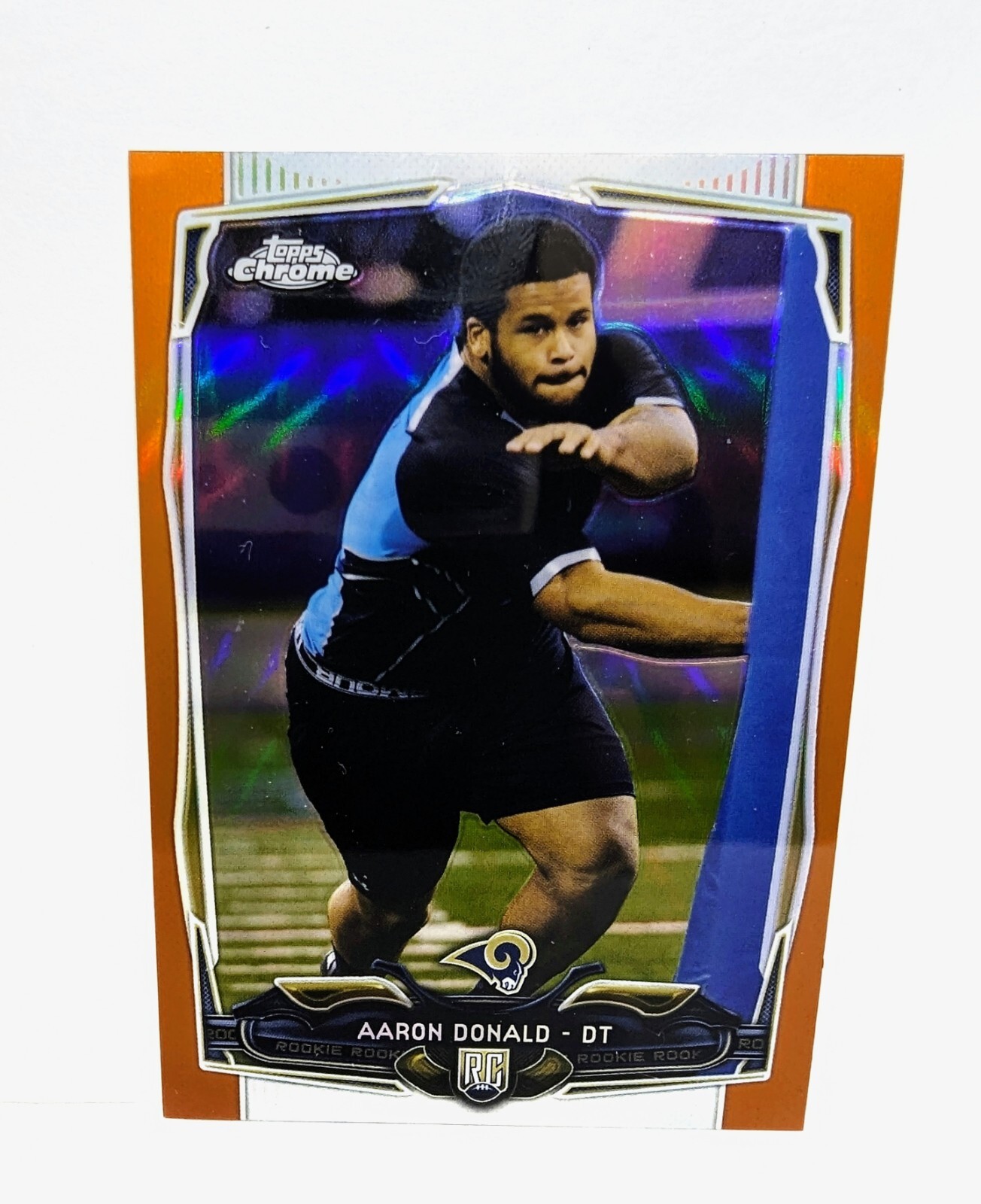 2014 Topps Chrome Retail Orange Refractor Aaron Donald LA RAMS ROOKIE 🔥