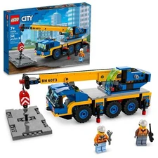 LEGO City Great Vehicles Mobile Crane Truck Toy Building Set 60324 - Construc...