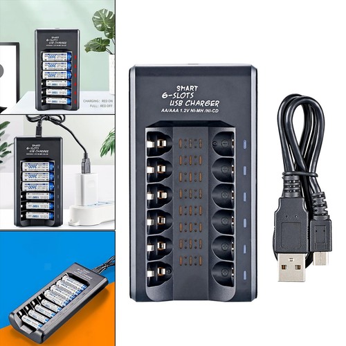 18650 Chargeur de Batterie Chargeur Rapide 4 Slots 3.6-4.2v Li - ION Chargeur de Batterie