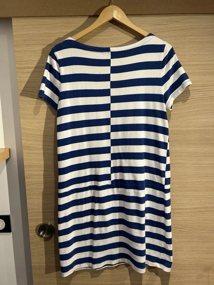 Robe Tommy Hilfiger à rayures bleues et blanches L - Photo 4/4