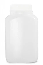 Qorpak PLC-03482 Natural HDPE Wide Mouth Oblong Bottle with 43-400 White