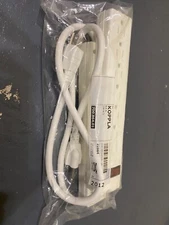 IKEA KOPPLA Extension Cord 141¾" White Ungrounded Power Strip New - Pack of 2