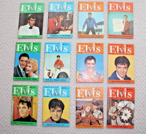 Elvis Monthly Magazines complete 9th year 1968 12 editions - Afbeelding 1 van 14