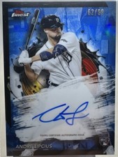 2024 Topps Finest Blue Refractor Autograph #62/99 RC Andre Lipcius #FA-AL