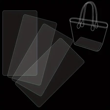 1set Handbag Base Shaper 4pcs 13.7 x 7 Inch Rectangle Acrylic Purse Bottom Tote