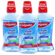 Image of 3x Colgate Triple Action Mouthwash 500 ml