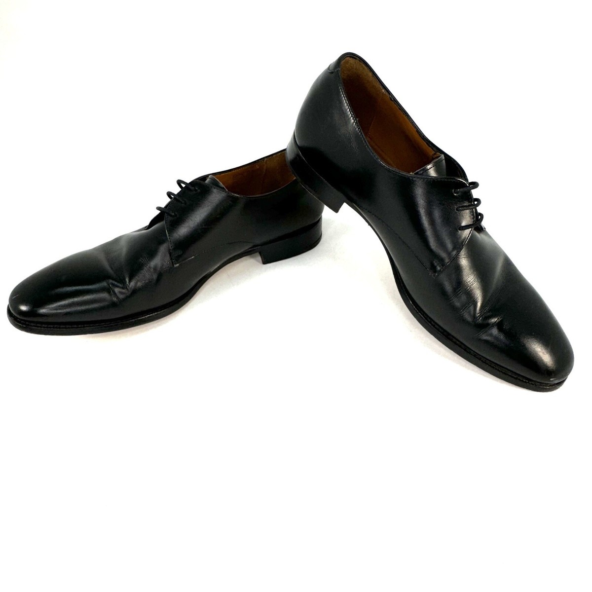 Jack Erwin Black Leather Oxfords Dress Shoes Made in Spain  display picture 3