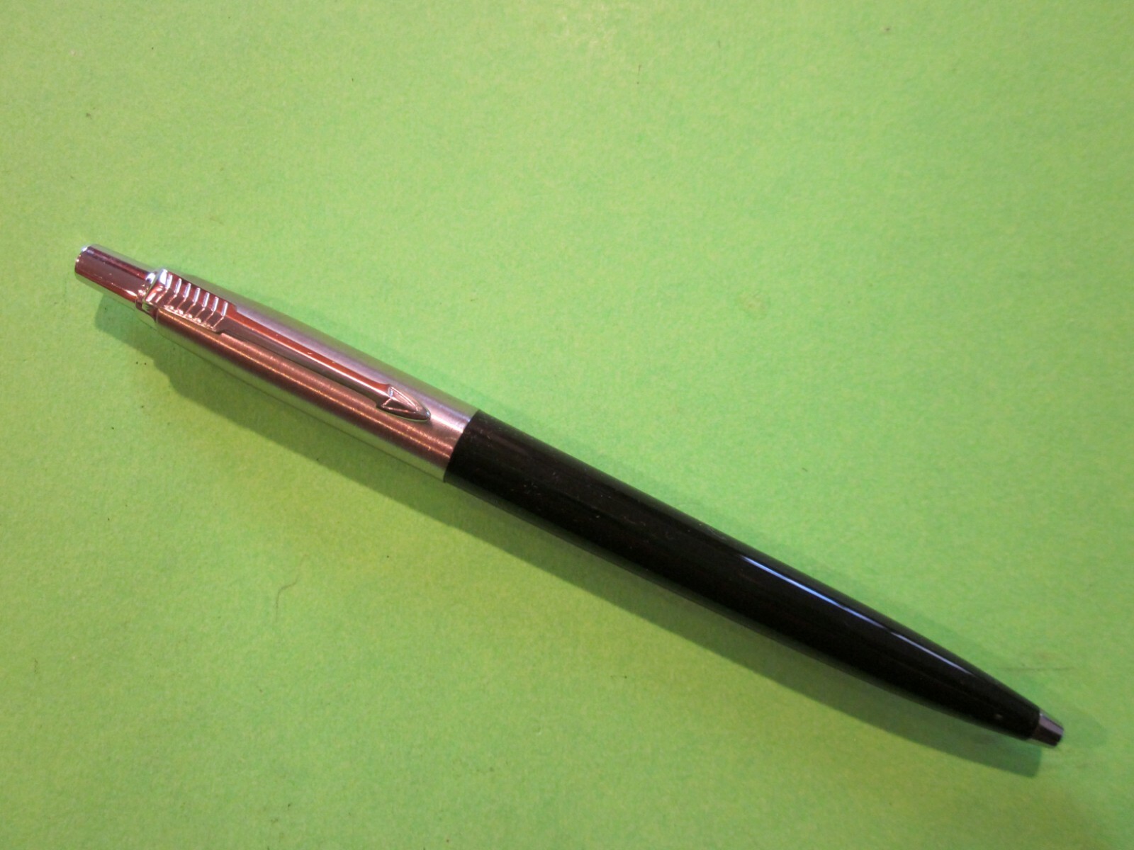 PARKER JOTTER Ballpoint pen BLACK brass threads . made in USA eBay