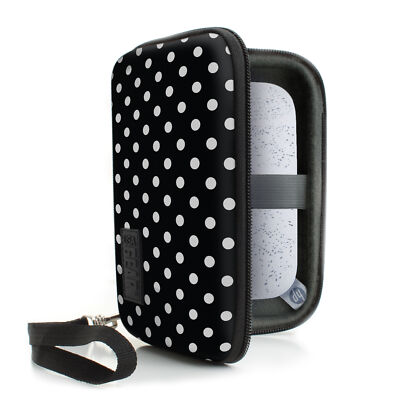USA GEAR Hard Shell HP Sprocket Pocket Printer Carrying Case - Polka Dot