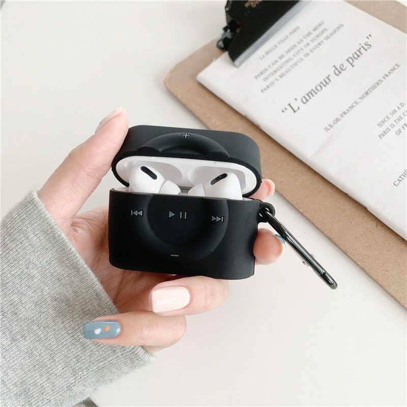 3D Creative MP3 Classic Player Airpods 1/2 Cases With Hook silicone