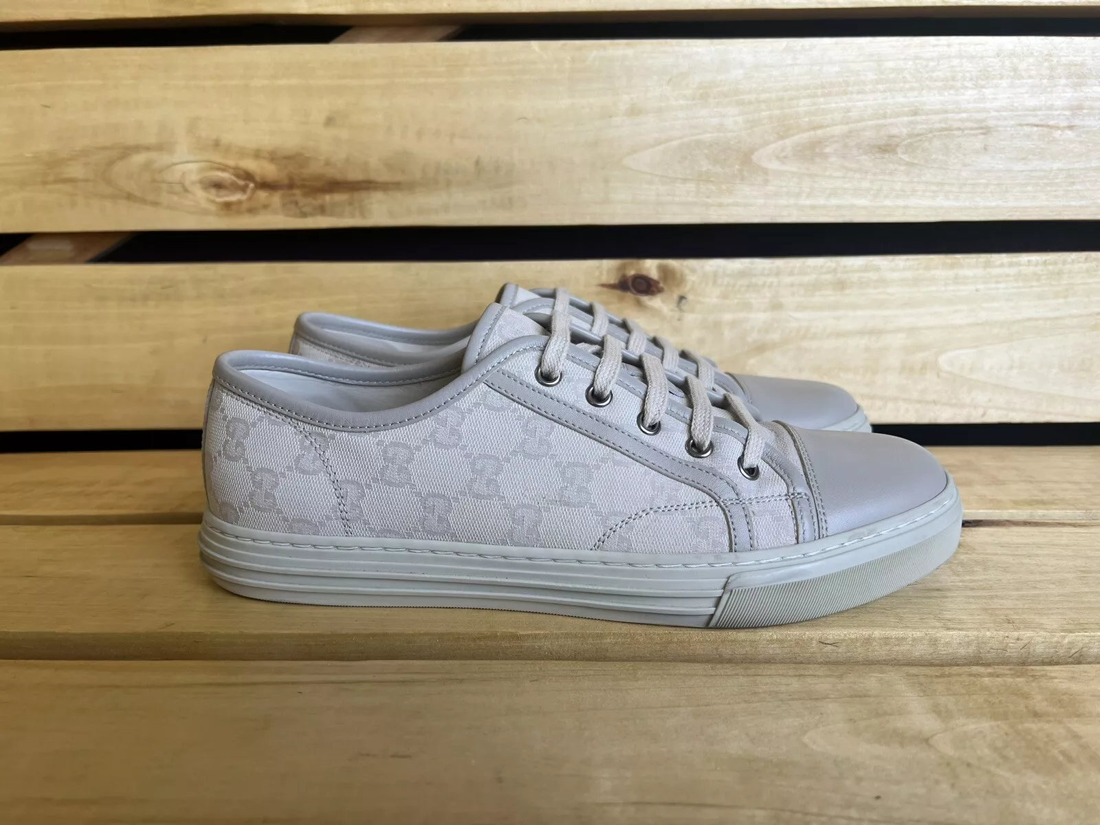 Baskets mode homme Gucci beige habillées taille os US 8 UK 7